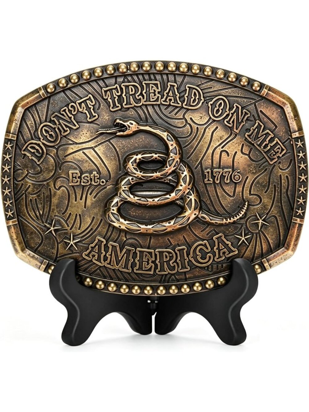 Men Bronze Vintage Cowboy Buckle American Flag Hebillas Vaqueras Belt